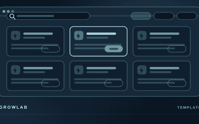 A searchable gallery of automation templates with one highlighted and ready to run, illustrating Power Automate templates for small business owners.